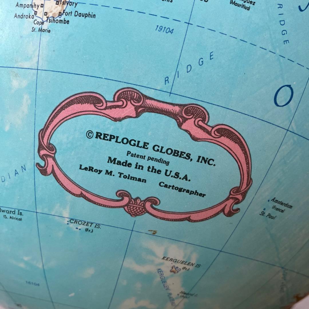 アメリカビンテージ  PEPLOGLE  英語表記  照明付き地球儀
