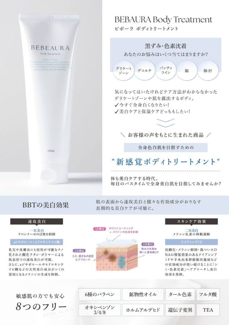 BEBEAURA 美白ボディトリートメント BBT ビボーラ
