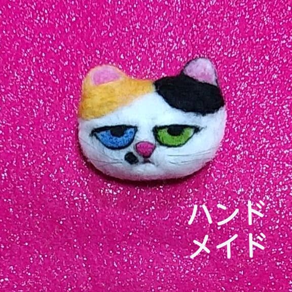 ＊羊毛フェルト＊ねこ＊ブローチ