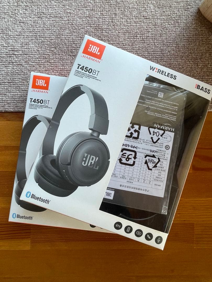 JBL T450BT ワイヤレスヘッドホン 2個セット