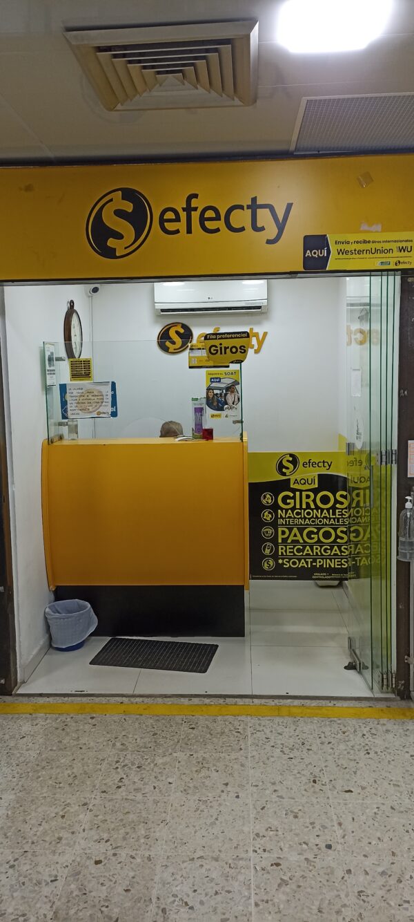 Servicio de pagos, giros nacionales y giros internacionales con Efecty y western union, horario de atención, lunes a viernes de 9:00 am a 1:00pm y de 2:00pm a 5:50 pm, sábados de 9:00 am a 4:00 pm